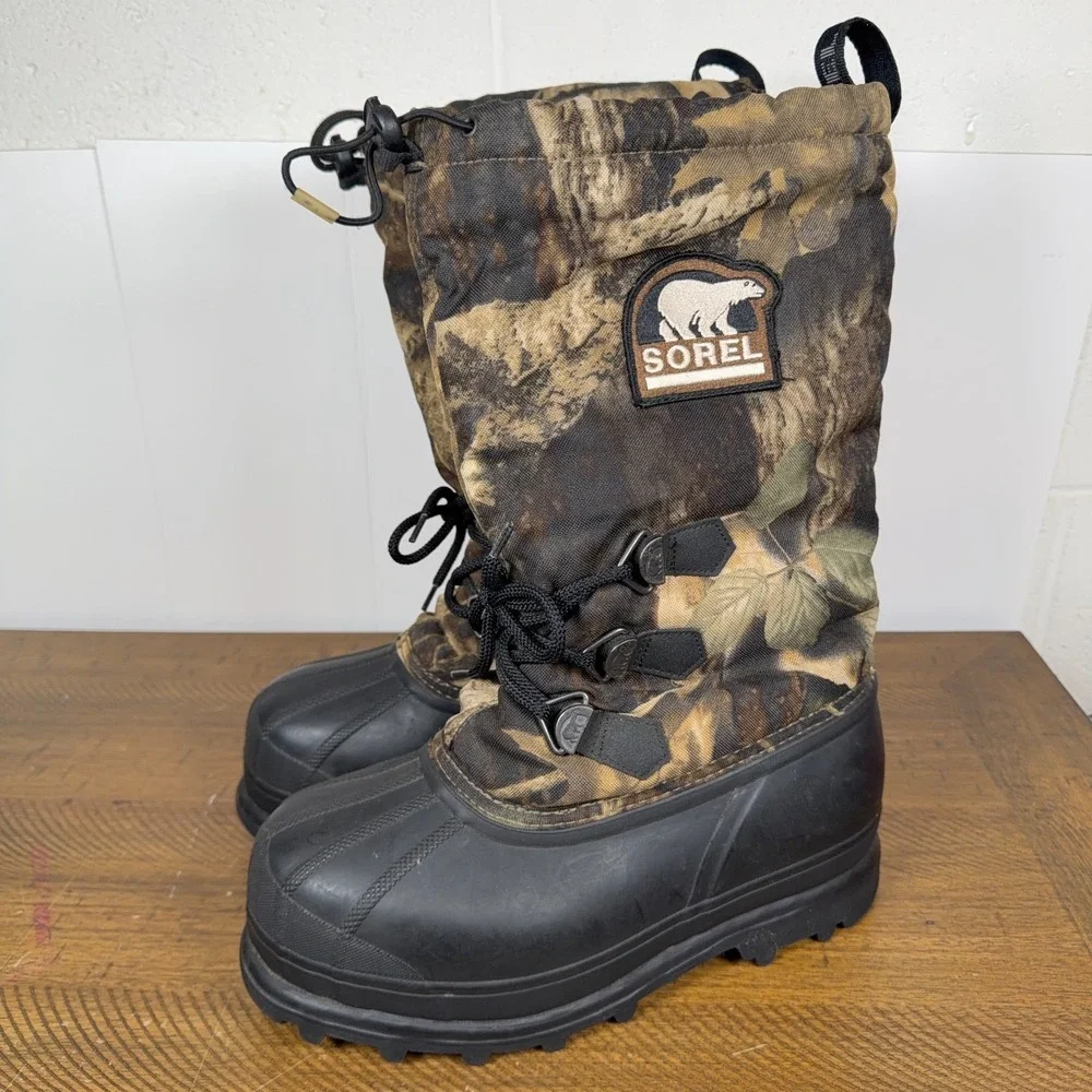 Sorel Boots Mens 7 Camo Kaufman Glacier Felt Insulated‎ Waterproof Winter Snow
